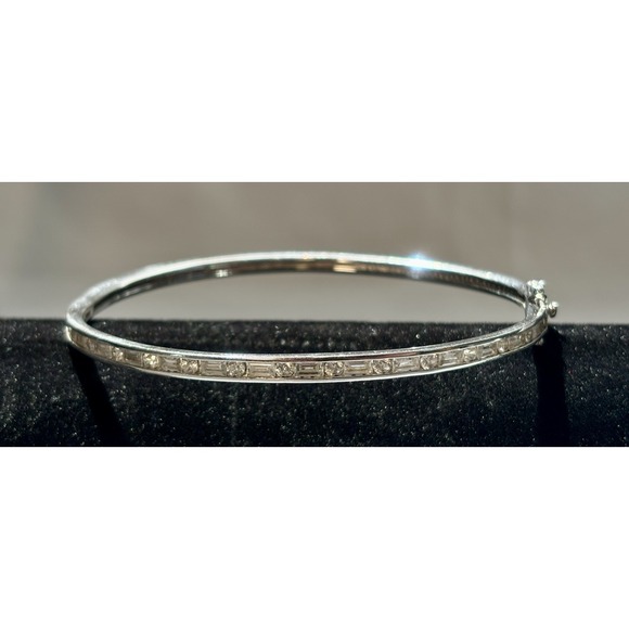 QVC Jewelry - Sterling Silver & CZ QVC Ephinany Bangle Bracelet